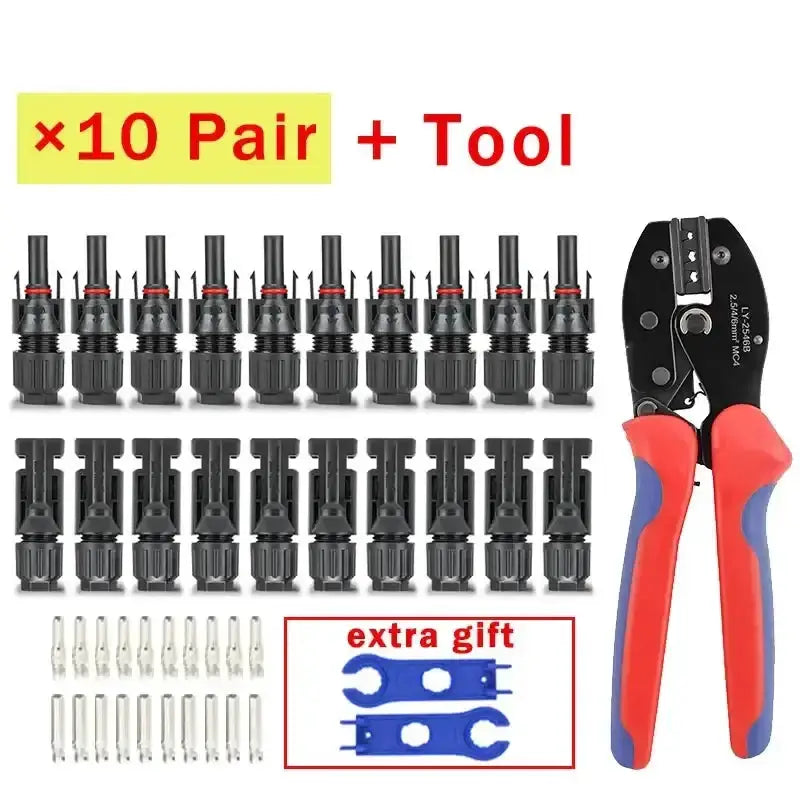 Solar PV Panel Crimping Tool Kit (AWG 14–10, 2.5/4/6mm²) by Habicare