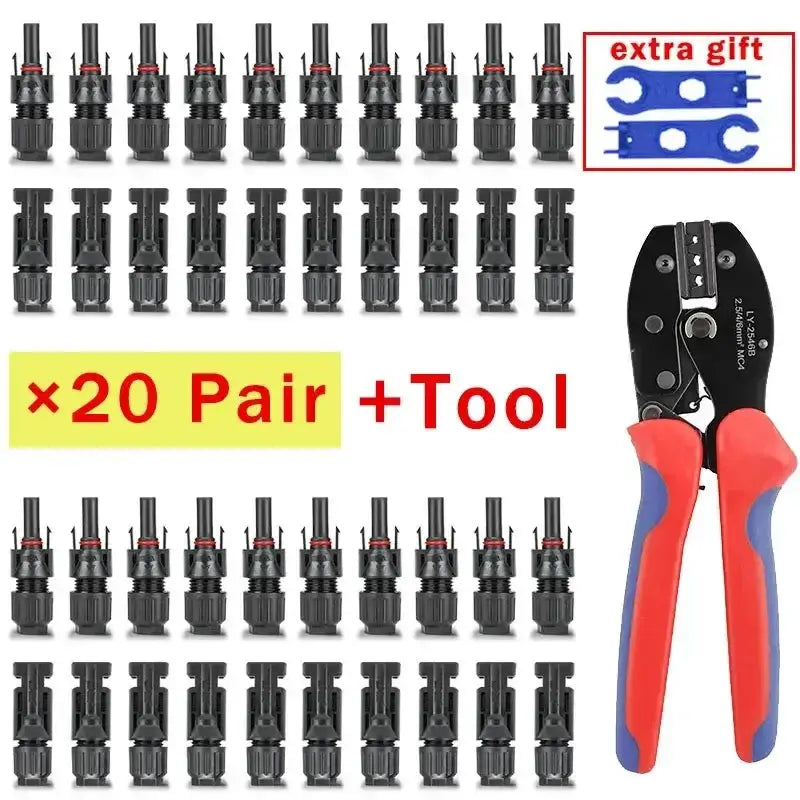 Solar PV Panel Crimping Tool Kit (AWG 14–10, 2.5/4/6mm²) by Habicare