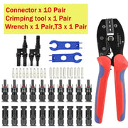 Solar PV Panel Crimping Tool Kit (AWG 14–10, 2.5/4/6mm²) by Habicare