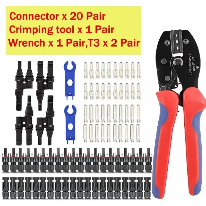 Solar PV Panel Crimping Tool Kit (AWG 14–10, 2.5/4/6mm²) by Habicare