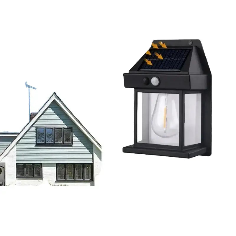 Solar Waterproof Outdoor LED Wall Light with Motion Sensor by Habicare