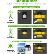 Solar Waterproof Outdoor LED Wall Light with Motion Sensor by Habicare