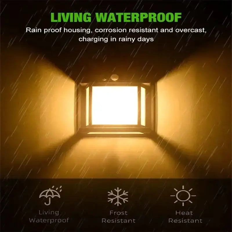 Solar Waterproof Outdoor LED Wall Light with Motion Sensor by Habicare