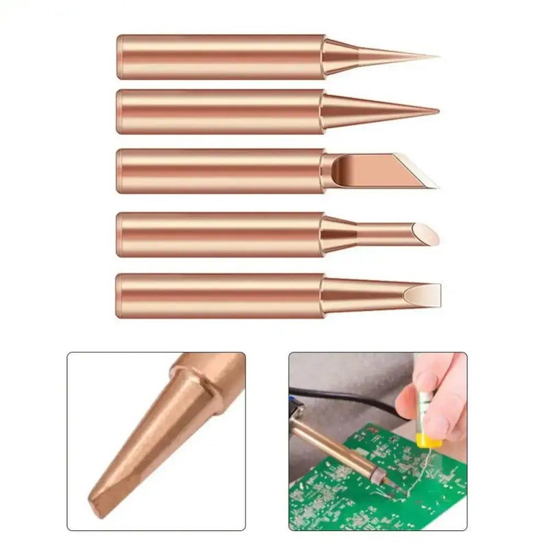 Soldering Iron Copper Tip Set - 900M (5pcs) by Habicare