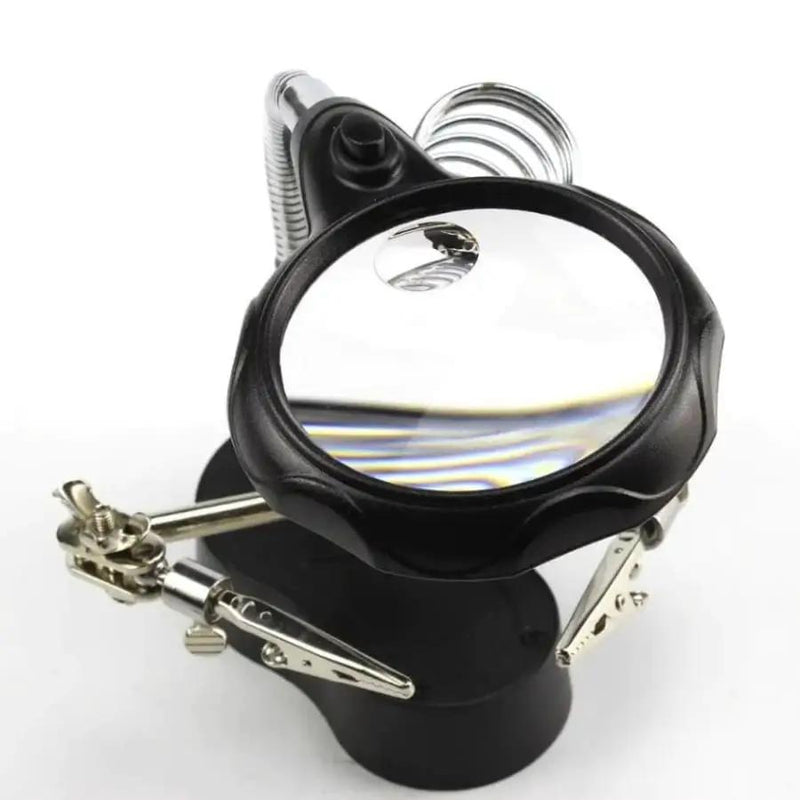 Soldering Iron Stand with Clamp, Magnifying Glass & Lights by 9eight5