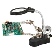 Soldering Iron Stand with Clamp, Magnifying Glass & Lights by 9eight5