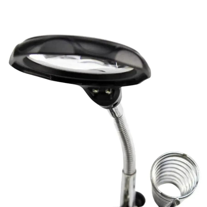 Soldering Iron Stand with Clamp, Magnifying Glass & Lights by 9eight5