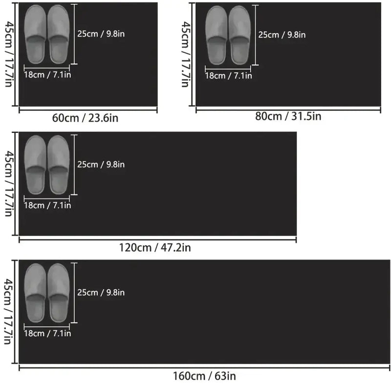 Solid Color Kitchen Mat – Non-Slip & Absorbent (4 colours available) by Habicare