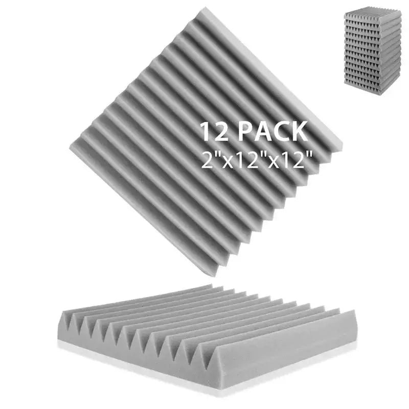 Soundproofing Foam Panels (12-Pack) (8 colours available) by Habicare