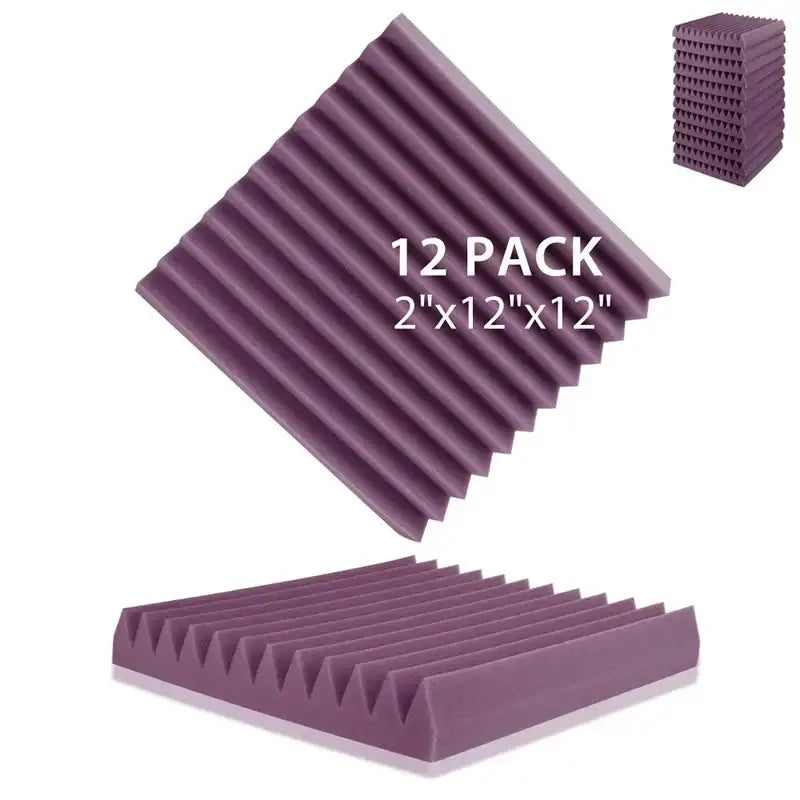 Soundproofing Foam Panels (12-Pack) (8 colours available) by Habicare