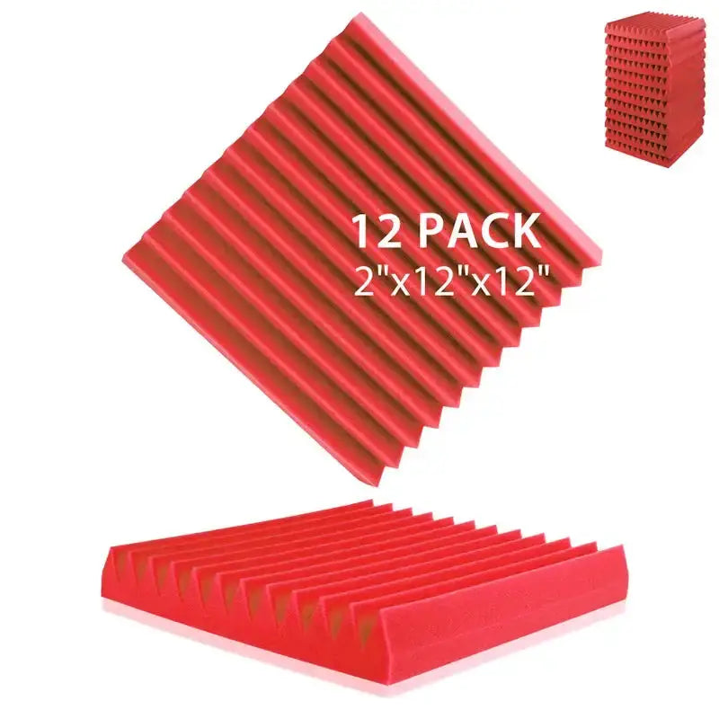 Soundproofing Foam Panels (12-Pack) (8 colours available) by Habicare