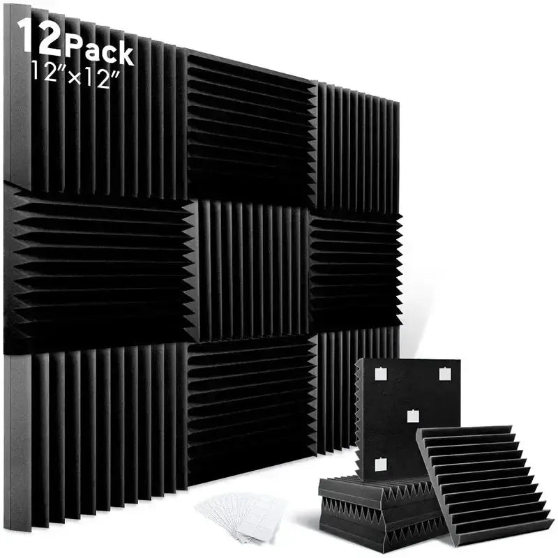 Soundproofing Foam Panels (12-Pack) (8 colours available) by Habicare