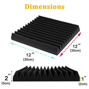Soundproofing Foam Panels (12-Pack) (8 colours available) by Habicare