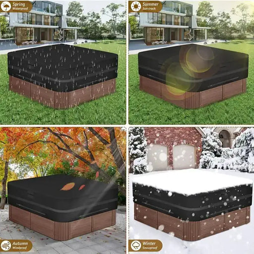 SPA Hot Tub Dust Cover – Square Outdoor Pool & Jacuzzi Cover (different sizes available) by Habicare
