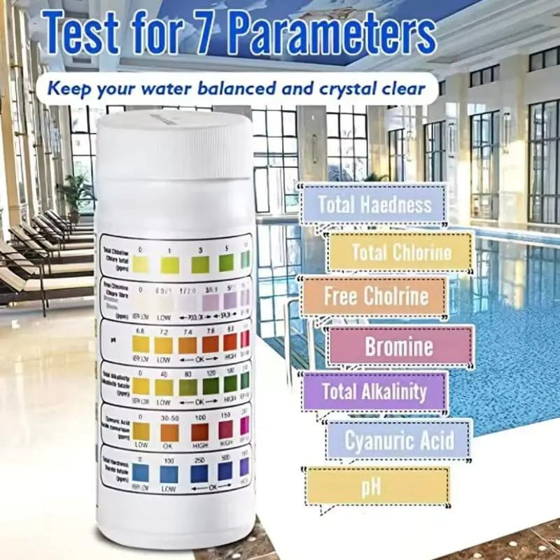Spa / Hot Tub Water Quality Test Strips (x50) - 6 Variables by 9eight5