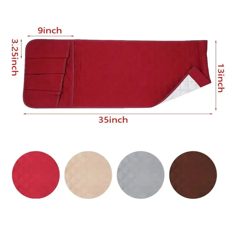 Space-Saving Sofa & Bedside Remote Control Holder with Organizer Pockets by Habicare