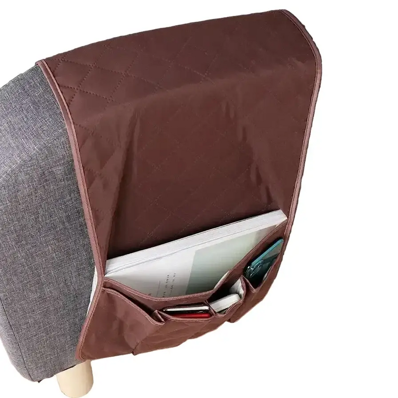 Space-Saving Sofa & Bedside Remote Control Holder with Organizer Pockets by Habicare