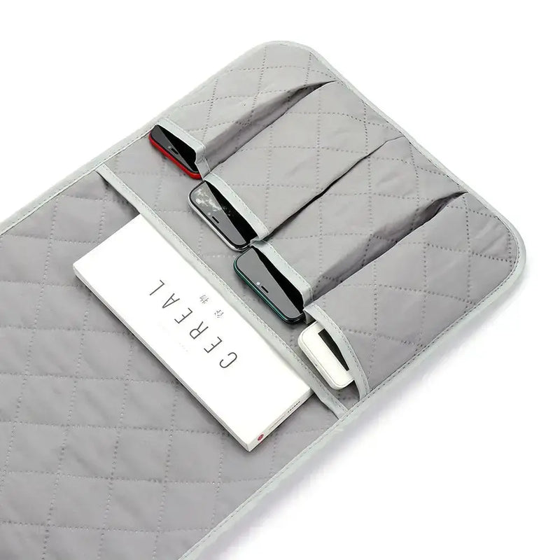 Space-Saving Sofa & Bedside Remote Control Holder with Organizer Pockets by Habicare