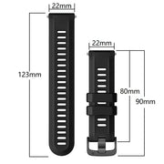 Sports Silicone Strap for the Garmin Forerunner Series - 22mm (10 different colours available) by Habicare