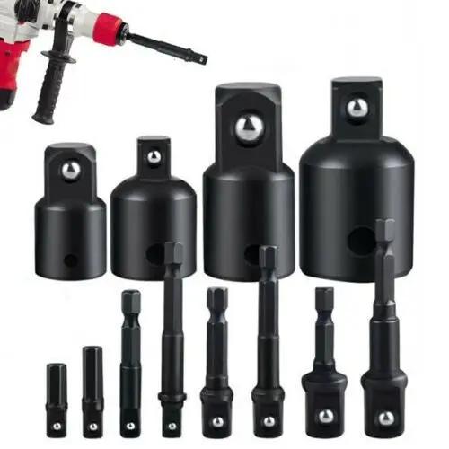 12Pc Drill Socket Adapter Set Impact Nut Driver Hex Extension Bit 1/4" 3/8" 1/2" by salelink.co.nz