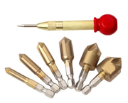 Automatic Center Punch 6PCS Hex Shank Wood Chamfering Cutters by salelink.co.nz