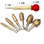 Automatic Center Punch 6PCS Hex Shank Wood Chamfering Cutters by salelink.co.nz