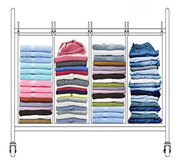 4-Bag Laundry Sorter Rolling Cart - Grey by salelink.co.nz
