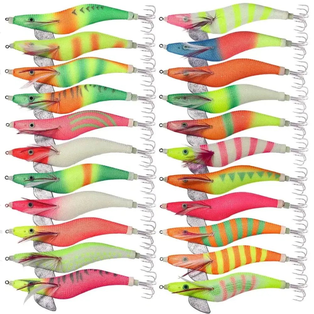 China China Squid Jig Cuttlefish Octopus Lure Sinker Squid Jigging Luminous Lures Shrimp Baits Artificial Squid Strong Hooks EGI