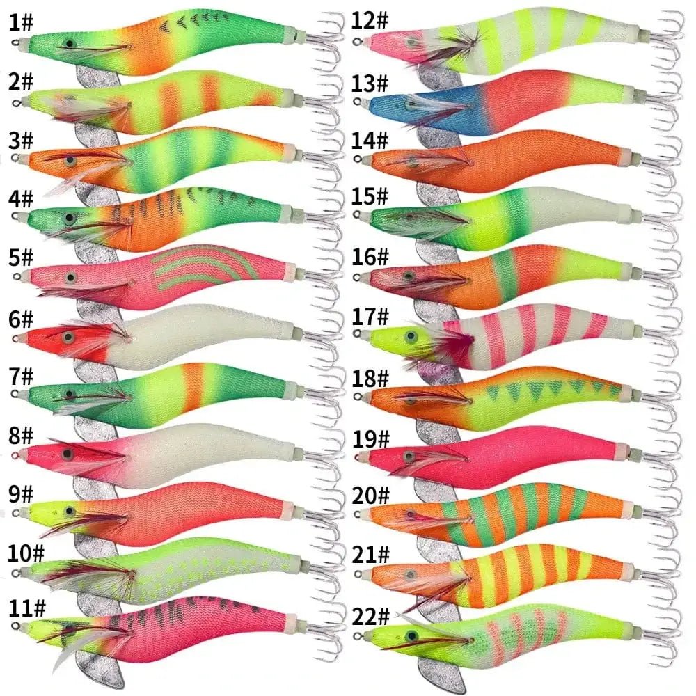China China Squid Jig Cuttlefish Octopus Lure Sinker Squid Jigging Luminous Lures Shrimp Baits Artificial Squid Strong Hooks EGI