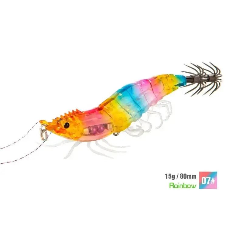 China China Color 03 / 80mm Squid Jigs Lures 15g 80mm Luminous Bottled Soft Foot Wood Shrimp Saltwater Lifelike Simulation Octopus Cuttlefish Jig Hook Bait