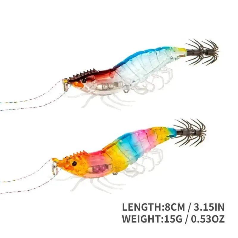 China China Squid Jigs Lures 15g 80mm Luminous Bottled Soft Foot Wood Shrimp Saltwater Lifelike Simulation Octopus Cuttlefish Jig Hook Bait