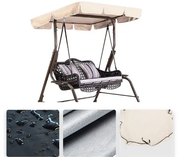 142x120x18cm Swing Seat Canopy Top Cover Replacement 3 Seater by salelink.co.nz