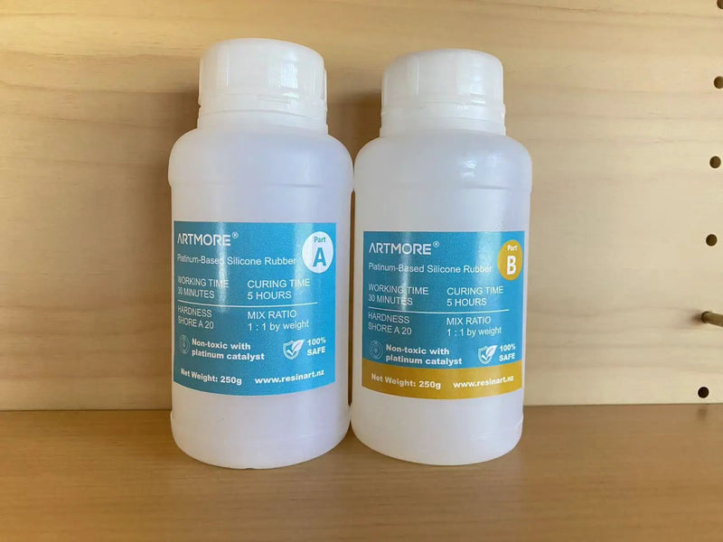 Shore A 20 - Liquid Silicone Rubber - Mould Making - 500g by Resin Art NZ