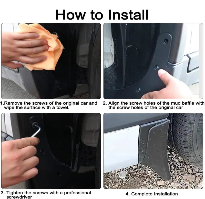Mud Flaps Splash Guards Compatible with 2021 2022 2023 Tesla Model 3 by salelink.co.nz