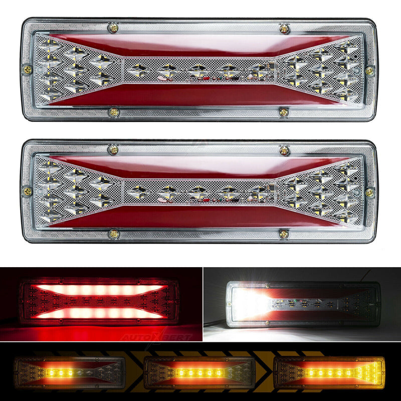 2x LED Trailer Lights Tail Lamp Stop Brake Dynamic Indicator 12V Taillight Pair by salelink.co.nz