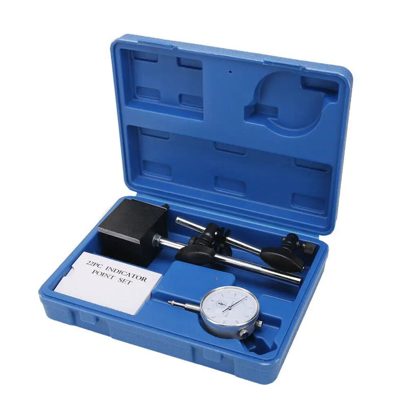 Dial Indicator Gauge Magnetic Base 0-10mm 60KG 22 Indicator Point Set by salelink.co.nz