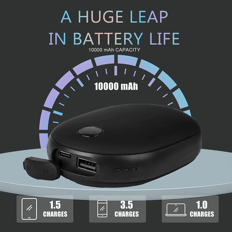 10000mAh Mini Power Bank Hand Warmer Hand Heater by salelink.co.nz