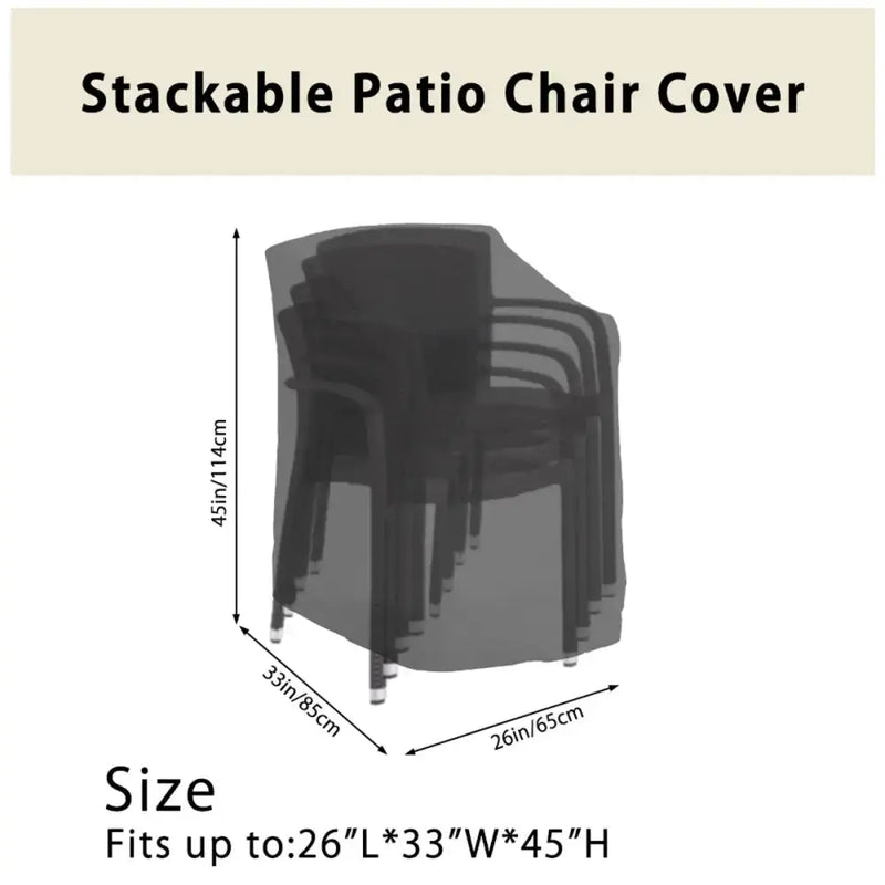 Stackable Patio Chair Cover by Habicare