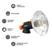 Stainless Steel Camping Heat Lamp by Habicare