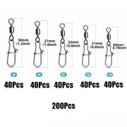 Stainless Steel Fishing Swivel Snaps – 50/100/200pcs by Habicare
