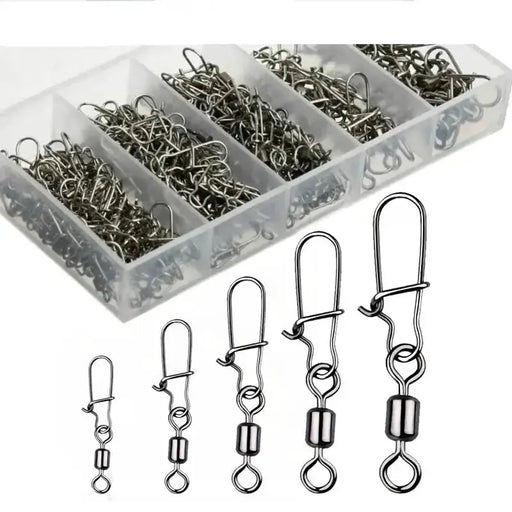 Stainless Steel Fishing Swivel Snaps – 50/100/200pcs by Habicare