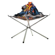 Stainless Steel Foldable Camping Fire Pit & BBQ Rack by Habicare