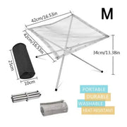 Stainless Steel Foldable Camping Fire Pit & BBQ Rack by Habicare