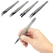 Stainless Steel & Plastic Tweezers Set by Habicare