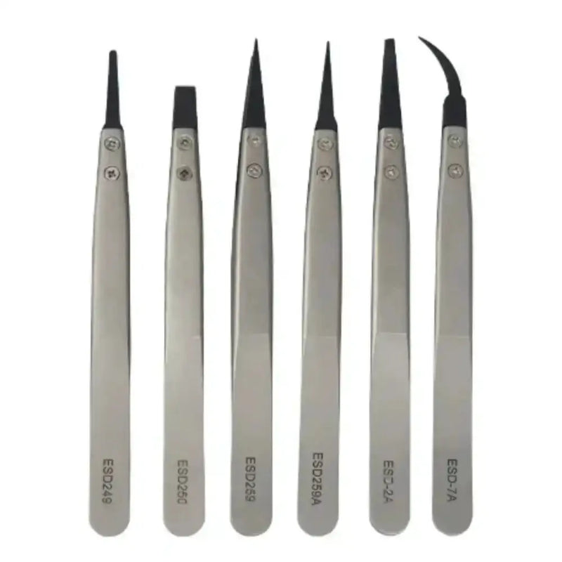 Stainless Steel & Plastic Tweezers Set by Habicare