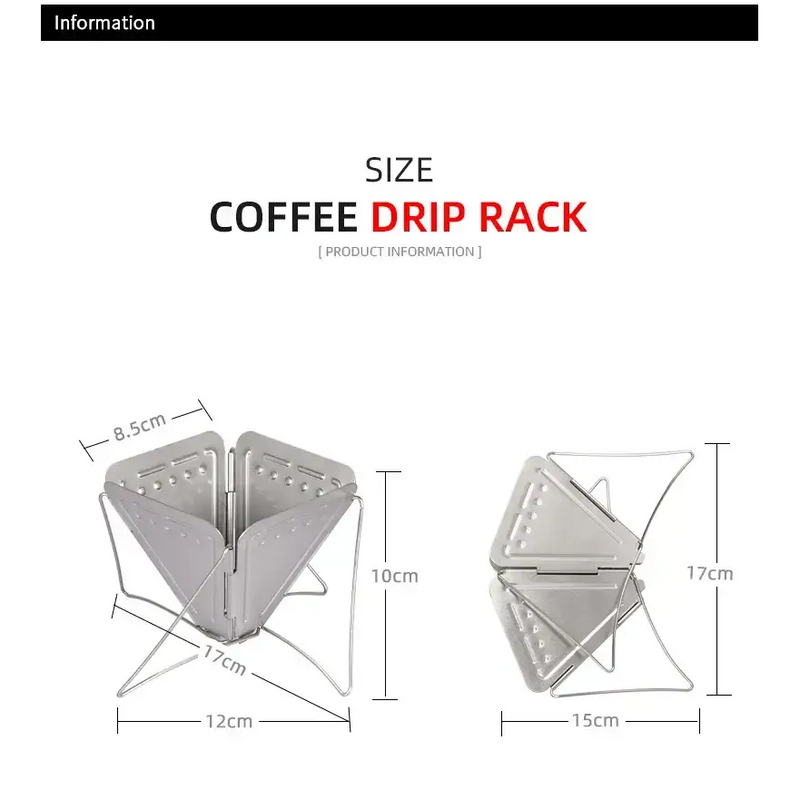 Foldable Stainless Steel Coffee Dripper Stand by Habicare