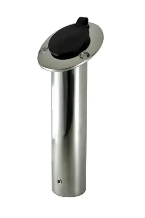 Stainless Steel Rod Holder Angled for securing your fishing rods while boating.