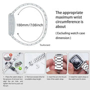 Stainless Steel Strap for the Apple Watch Ultra/Series 3–10 (38–49mm) (2 sizes & 18 colours available) by Habicare