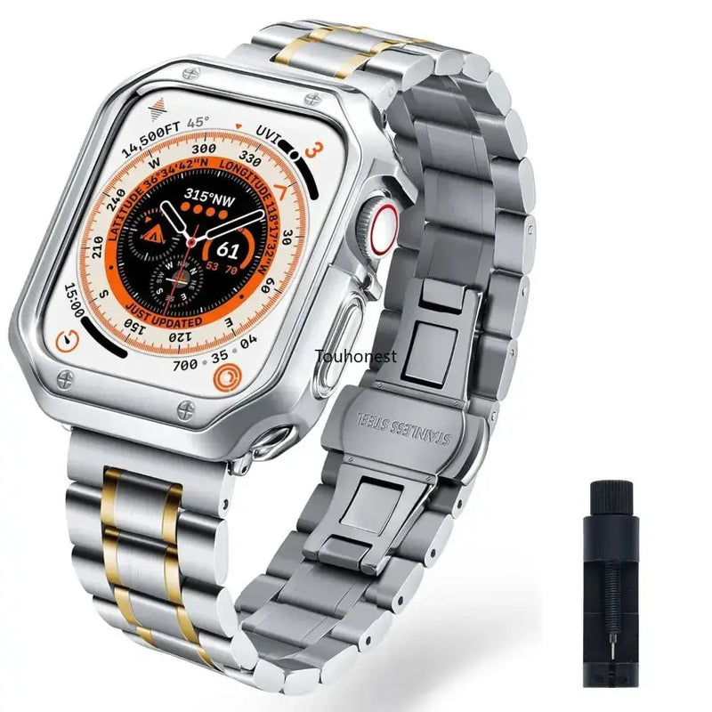 Stainless Steel Strap for the Apple Watch Ultra/Series 3–10 (38–49mm) (2 sizes & 18 colours available) by Habicare