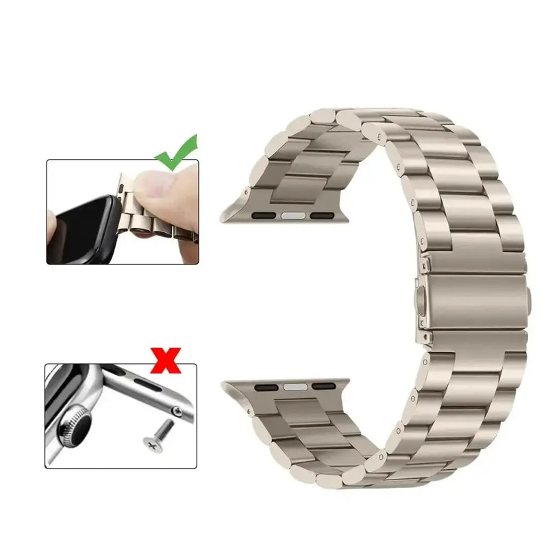 Stainless Steel Strap for the Apple Watch Ultra/Series 4–10 (38–49mm) (available in 15 colours) by Habicare